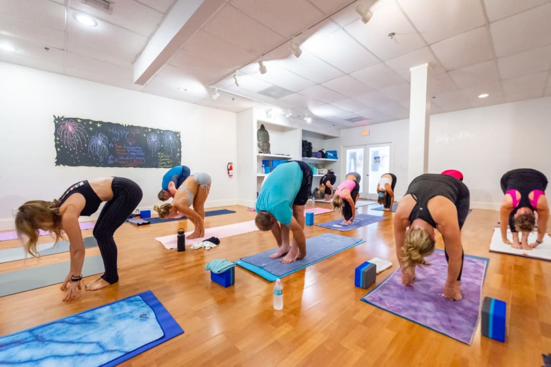 salt on yoga mat