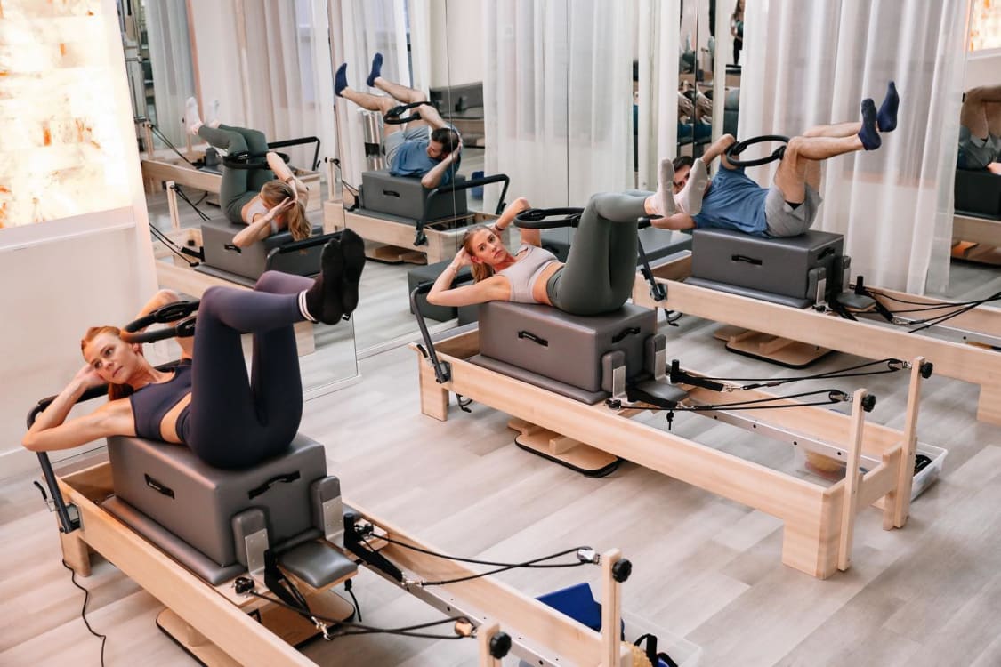 Nofar Method - Pilates in style with our #nofarmethod grip socks 💙✨  Available for purchase (and in more colors) at our front desk! # pilatesreformer #pilates