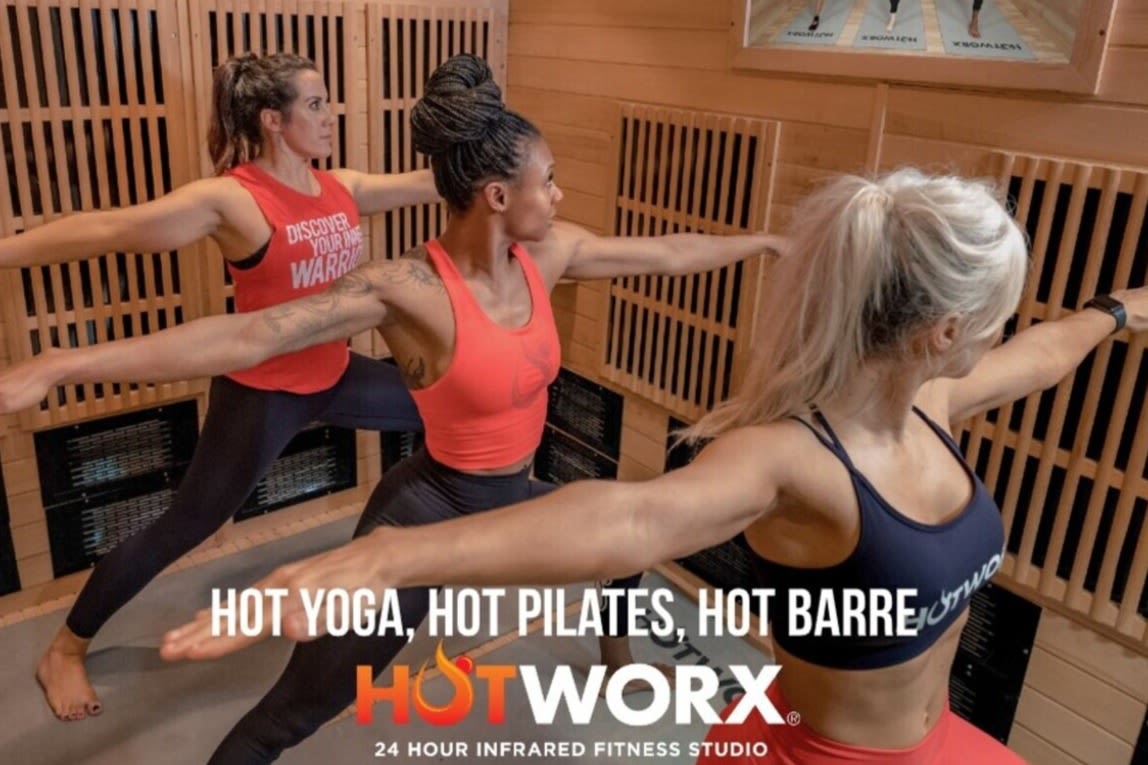 HOTWORX yoga mat & towel needed to workout in HOTWORX sauna!